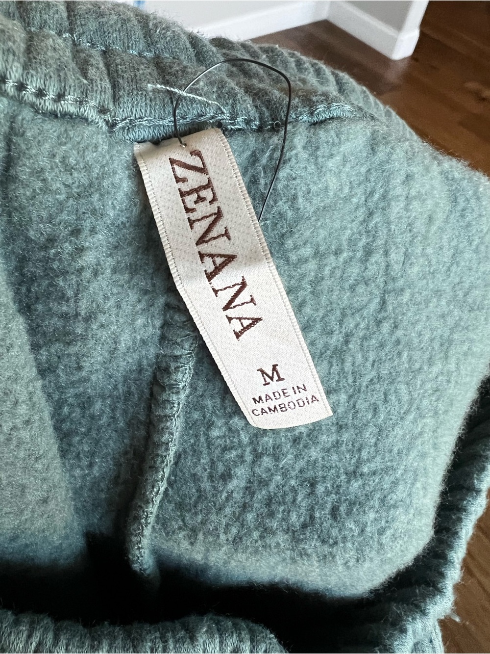 Zenana Outfitters Teal Wide-Leg Drawstring Sweatpants - Picture 4 of 6